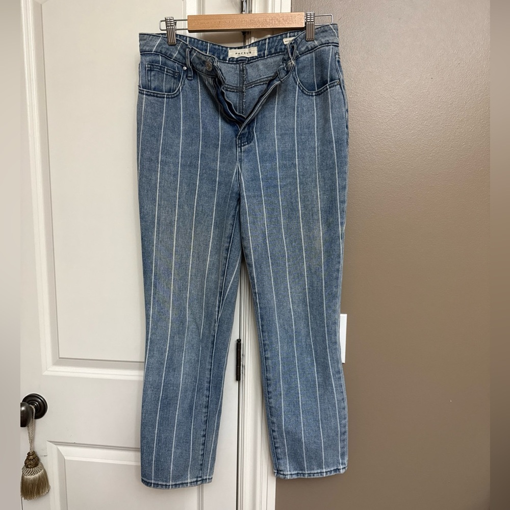 Women's  pacsun mom Blue Striped Jeans